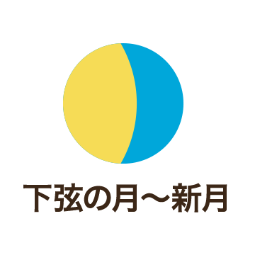 下弦の月 - 新月