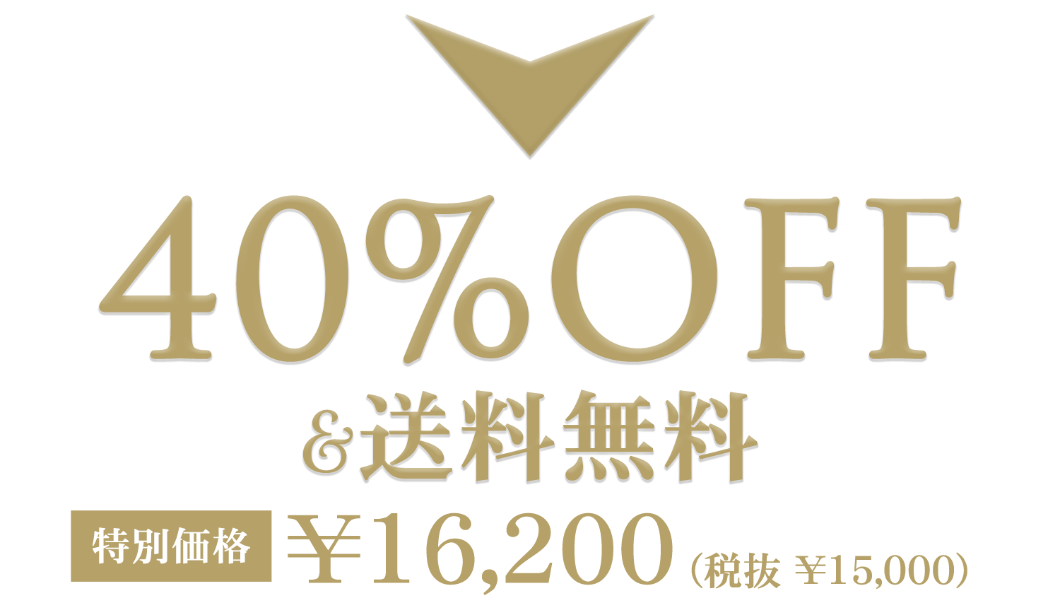 40%OFF 特別価格¥16,200(税抜¥15,000)